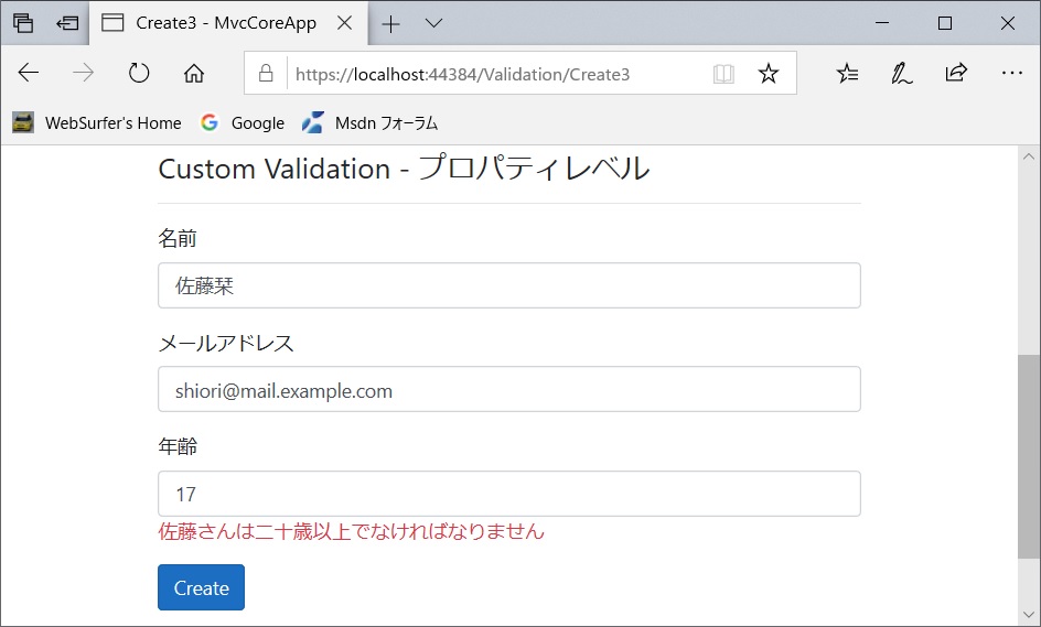 CustomValidation 属性