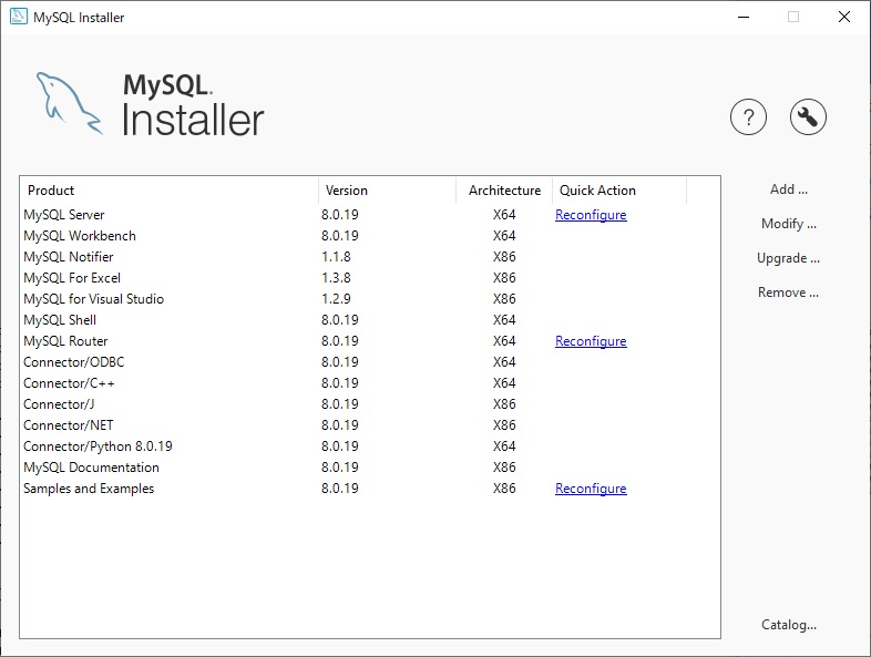 MySQL 8.0.19