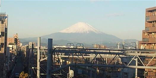 出勤途中で撮った富士山
