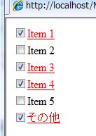 CheckBox のテキストのスタイル変更