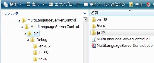 ソリューションをビルドした結果