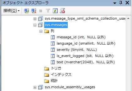 システムビュー sys.message