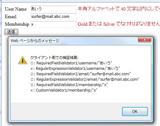 クライアント側での検証 クライアント側での検証
