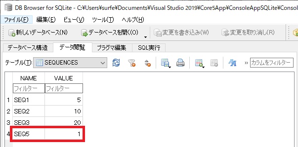 検証結果のテーブル 検証結果のテーブル