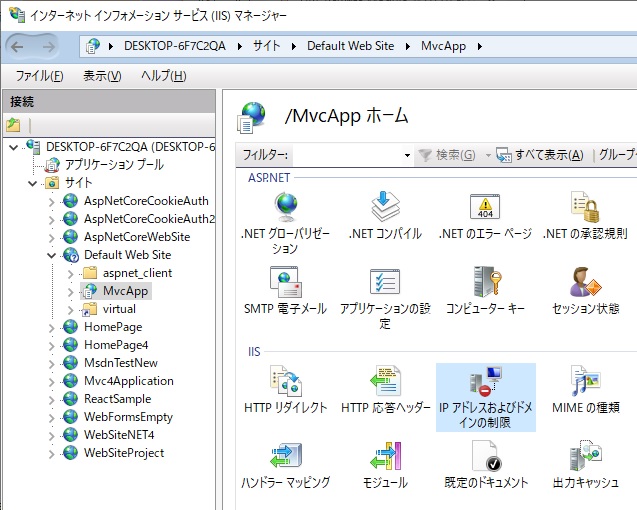 IP アドレスおよびドメインの制限